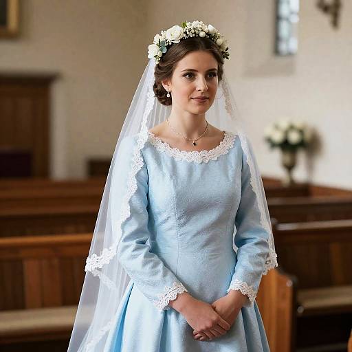 Traditional Irish Blue Wedding Dress