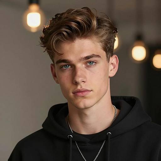 Stylish Young Man with Modern Haircut