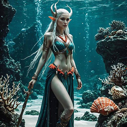 Enchanted Sea Sorceress Underwater