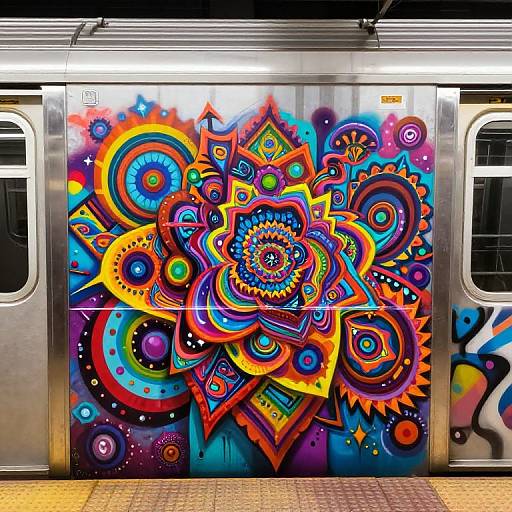 Psychedelic Subway Graffiti Art