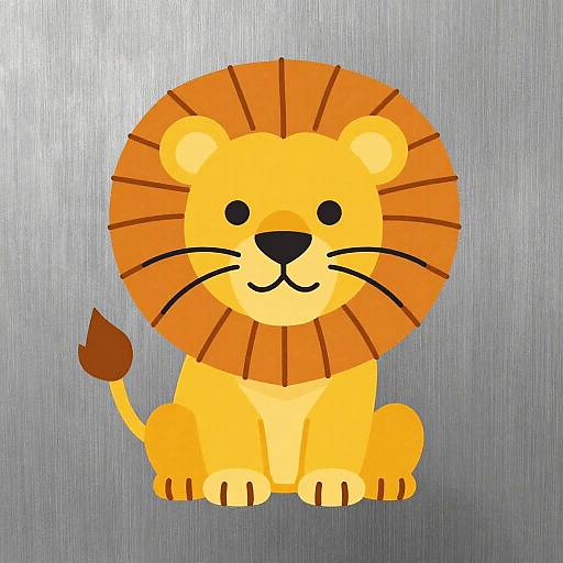 Colorful Vector Lion Illustration