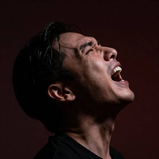 Dramatic Profile in Intense Lighting