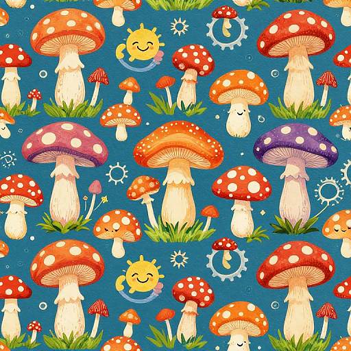 Psychedelic Cogs and Happy Mushrooms