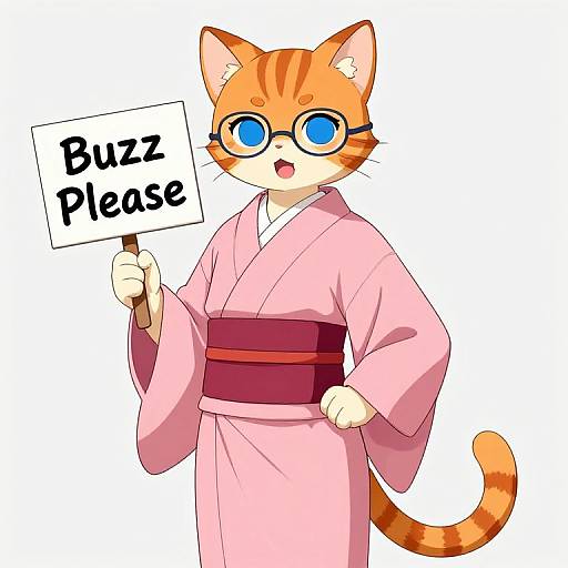 Hypnotized Tabby Girl in Pink Kimono