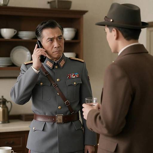 Vintage Military Conversation