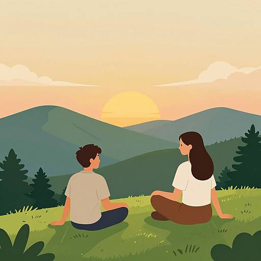 Sunset Relaxation in Nature