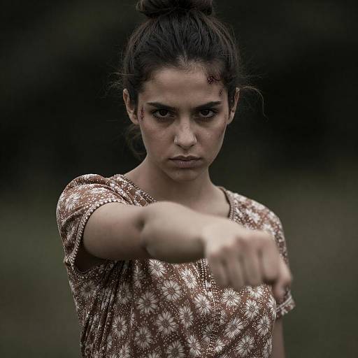 Intense Portrait of a Young Woman