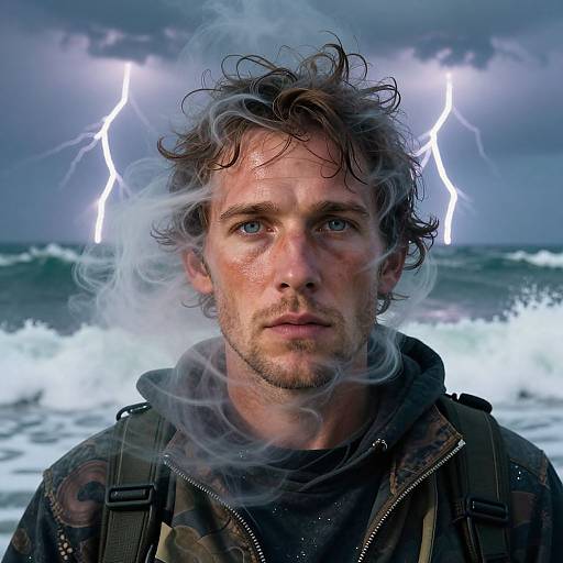 Eccentric Tidal Researcher Double Exposure