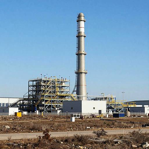 BECCS Plant Landscape Illustration