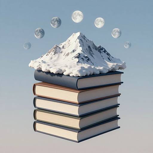 Floating Mountain of Magical Books
