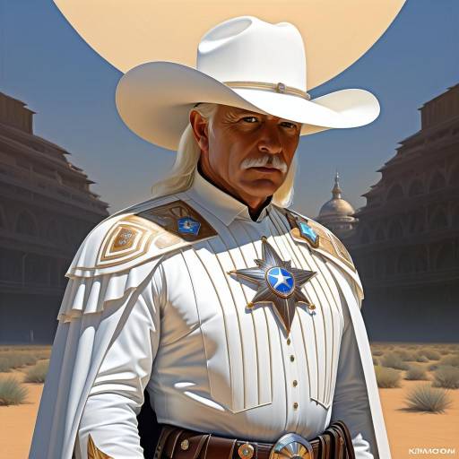 Darth Vader as a Texas Sheriff Portrait