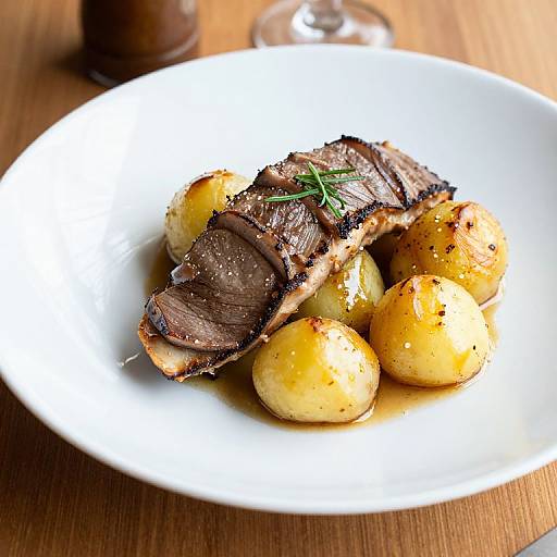 Turbot with Roasted Potatoes Dish