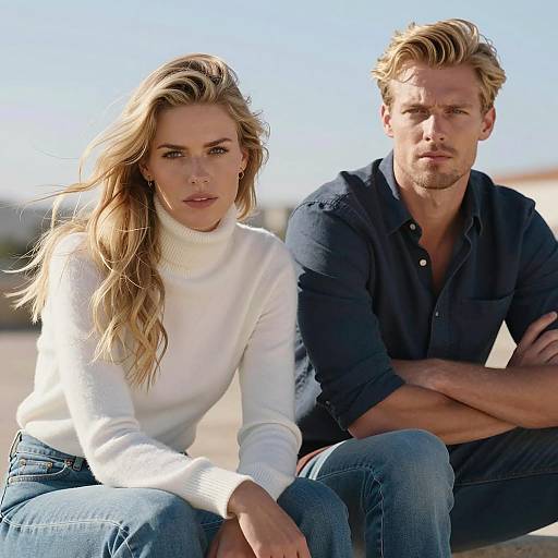 Outdoor Portrait of Intense Duo