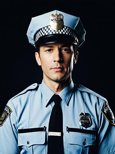 Photorealistic Portrait of Police Officer