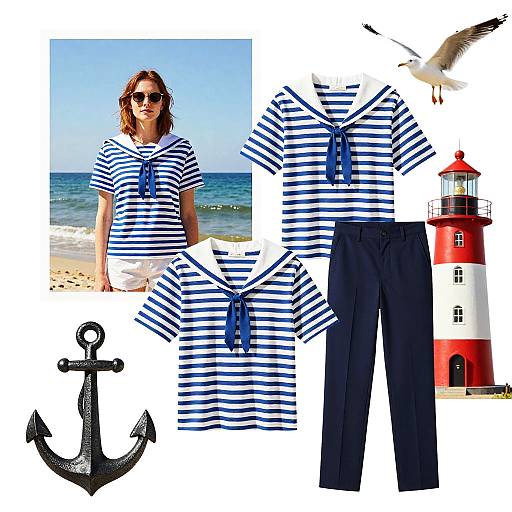 Nautical Seaside Fashion Moodboard