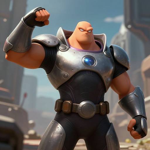 Buff Amogus in Futuristic Armor