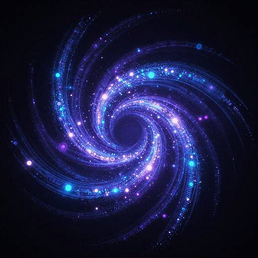 Glowing Digital Particle Vortex