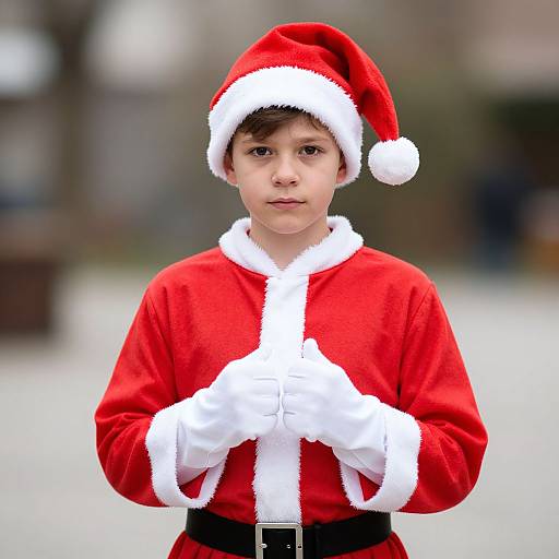 Realistic Biker Santa Costume Portrait