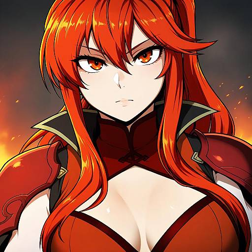 Illustration of Anna (fire emblem), fire emblem in the style of Madcore