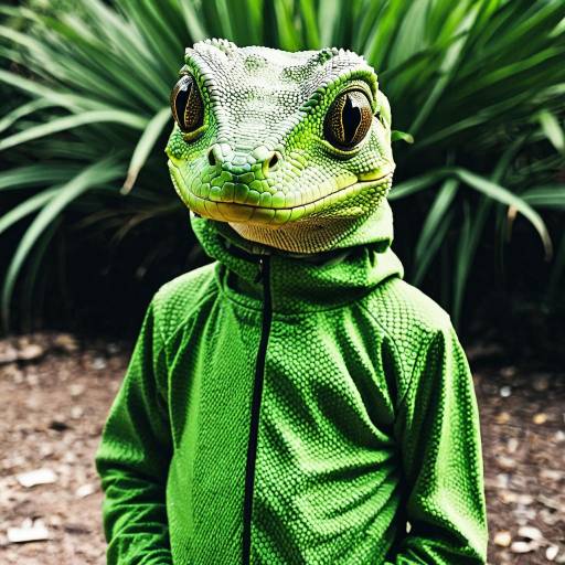 Green Gecko Adult Costume for Males