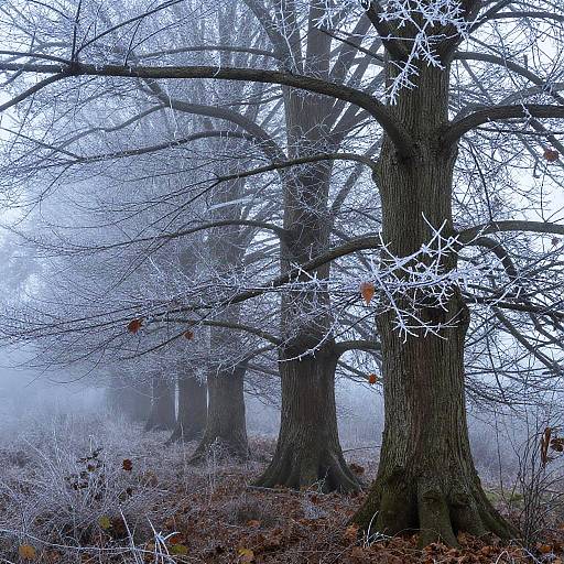 Frost-Covered Forest at Dawn