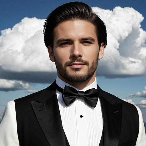 Man in Formal Tuxedo with Bowtie Outdoors
