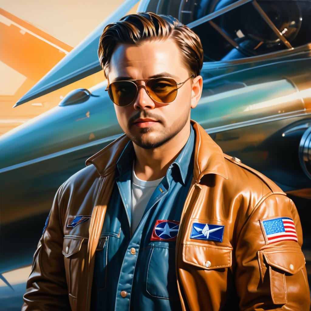 Leonardo DiCaprio in Vintage Aviator Style