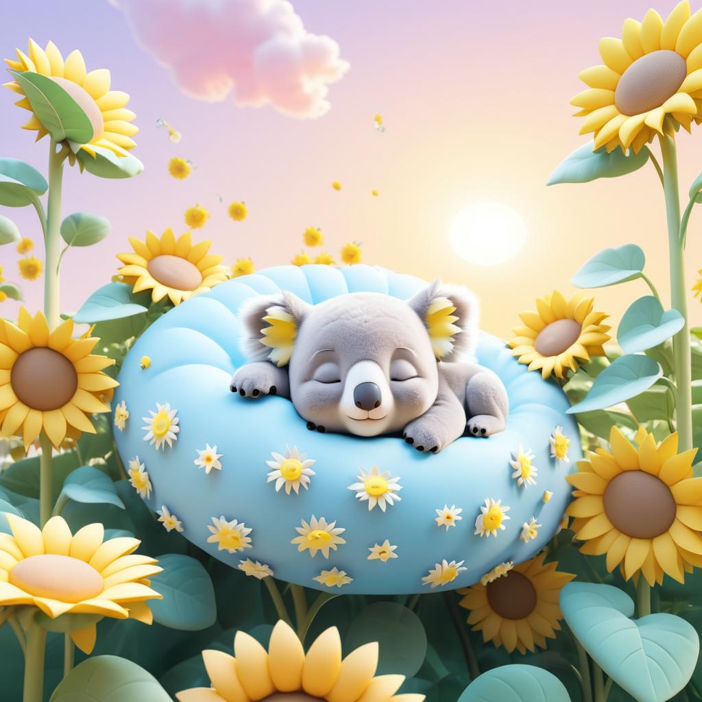 Dreamy Koala in Pastel Wonderland