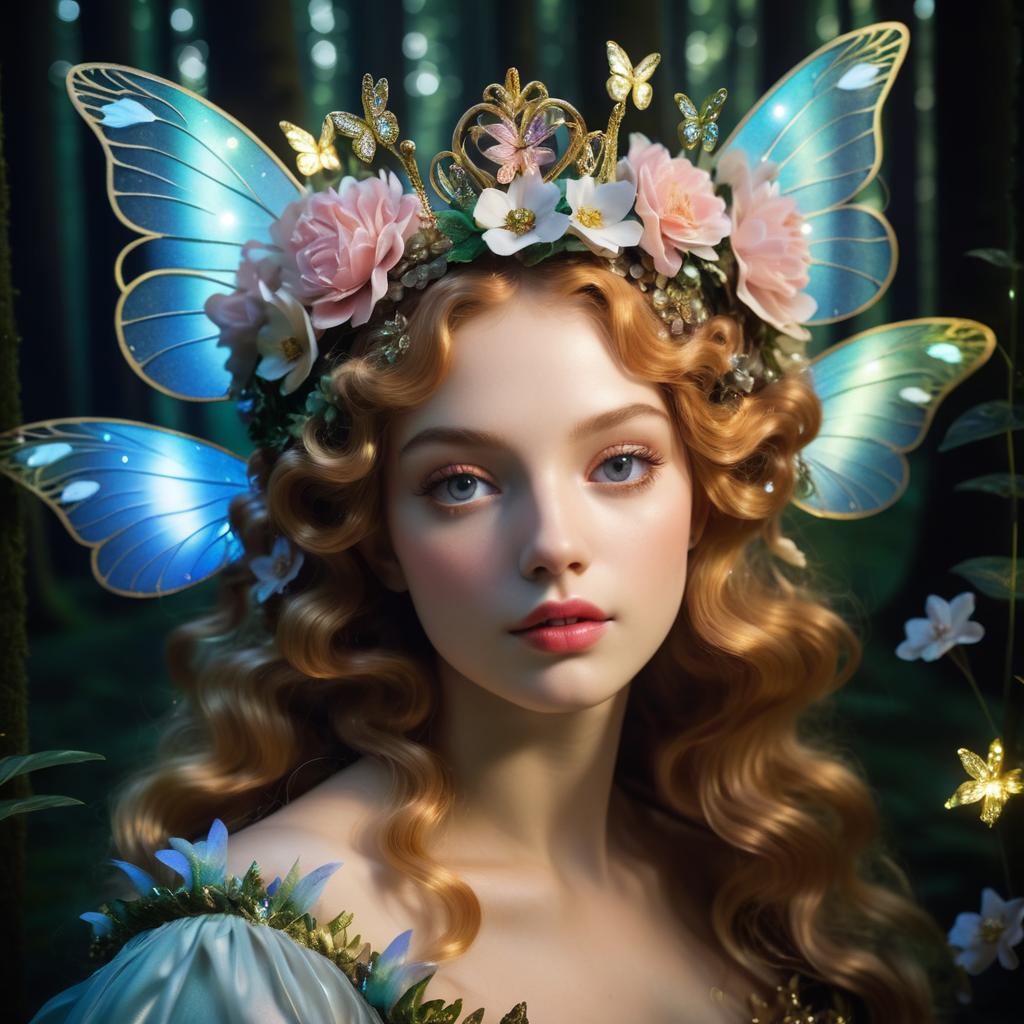 Whimsical Woodland Nymph Portrait