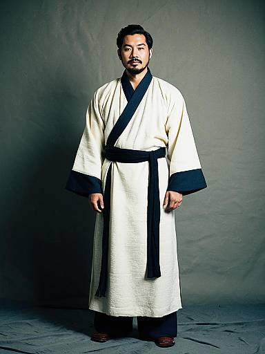Bearded Male in Traditional Chinese Robe