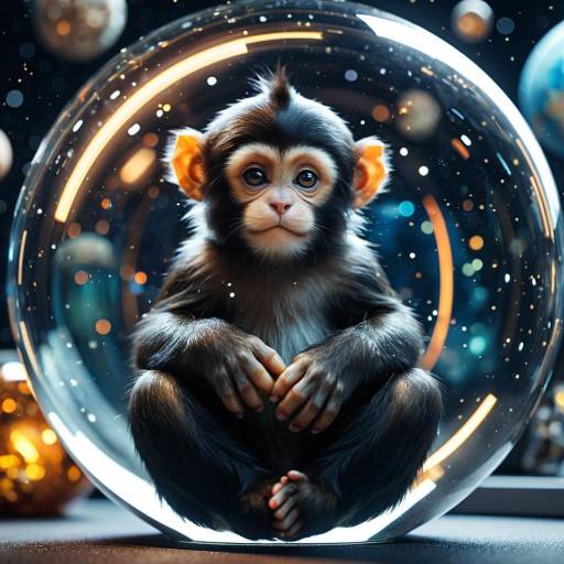 Adorable Void Helper Monkey in Space Adorable Void Helper Monkey in Space