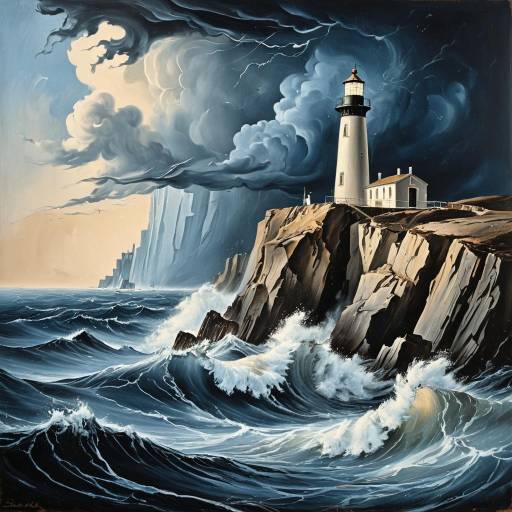 Dramatic Oil Painting of a Spirited Sailor Dramatic Oil Painting of a Spirited Sailor