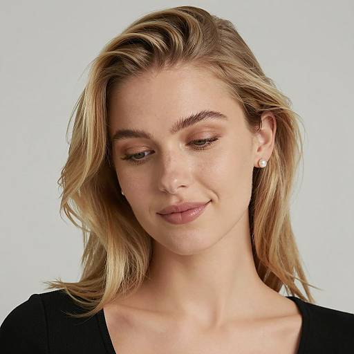 Blonde Woman with Pearl Earrings