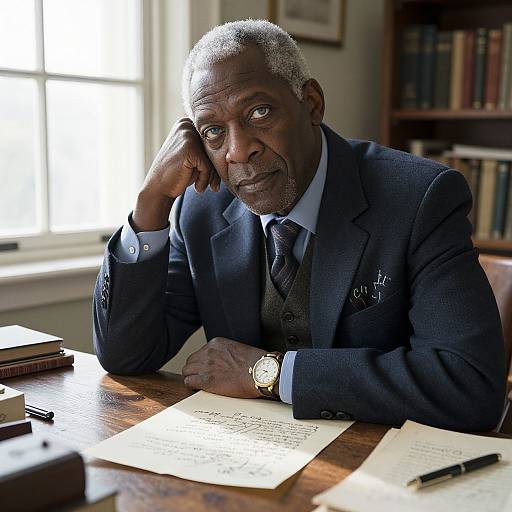 Ultrarealistic Portrait of Thoughtful Elder