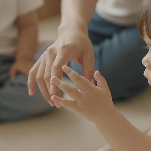 Tender Moment Between Adult and Child