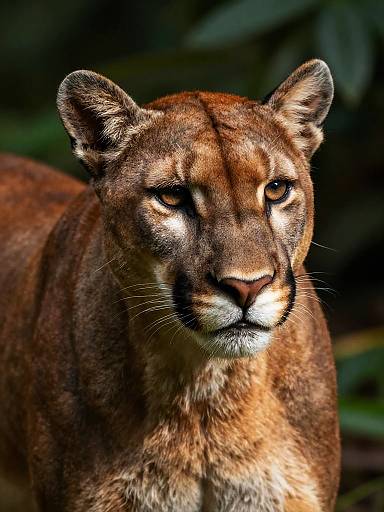 Detailed Wildlife Portrait with Dramatic Lighting