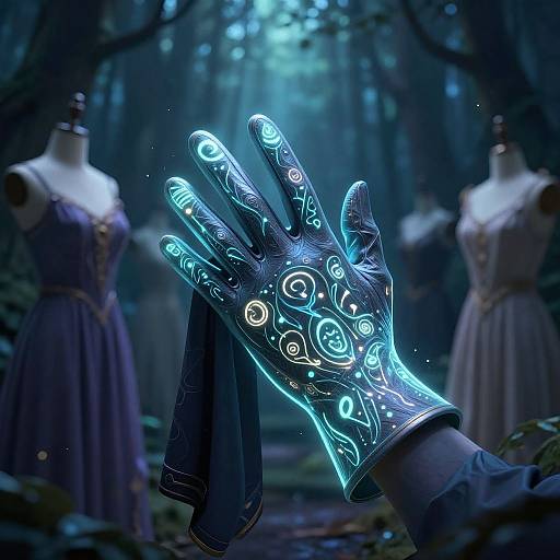 Magical Glove Removing Clothes in Fantasy