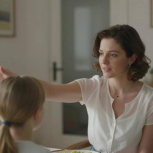 Gentle Woman Reaching for Child