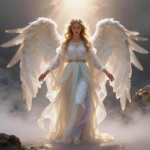 Angelic Figure in Celestial Light
