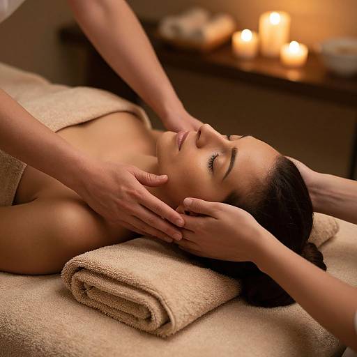 Serene Spa Facial Massage Scene