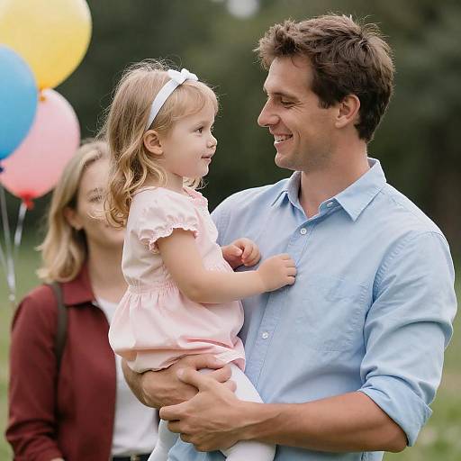 Cheerful Family Moment in Nature