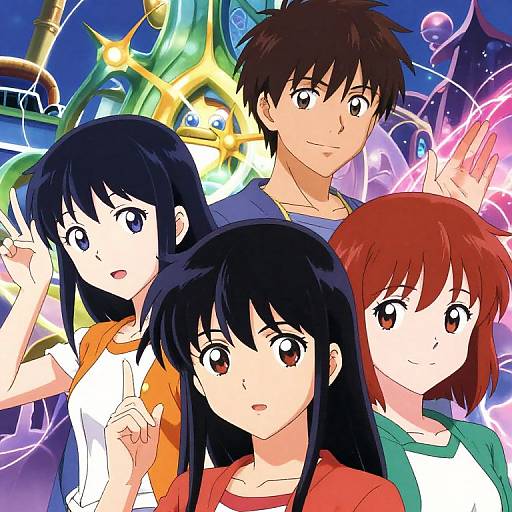 Vibrant Anime Fantasy Urban Characters