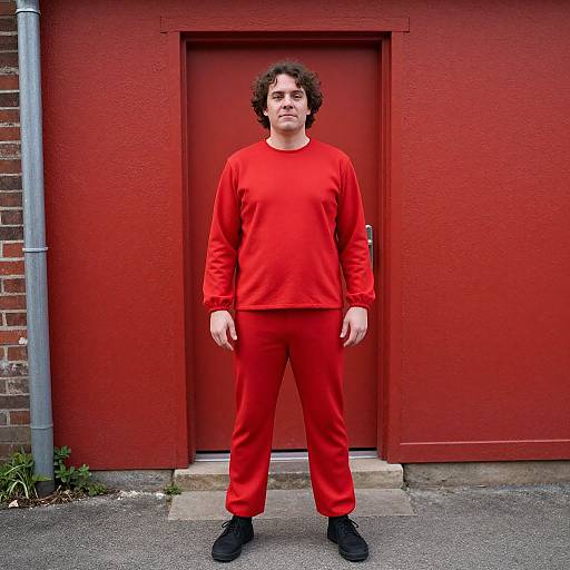 Man in Funny Red Costume