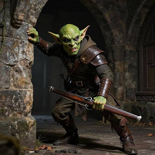 Medieval Green Goblin Rogue Stealth