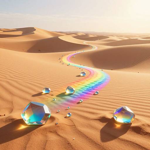 Prismatic Glass Stone Desert Dunes