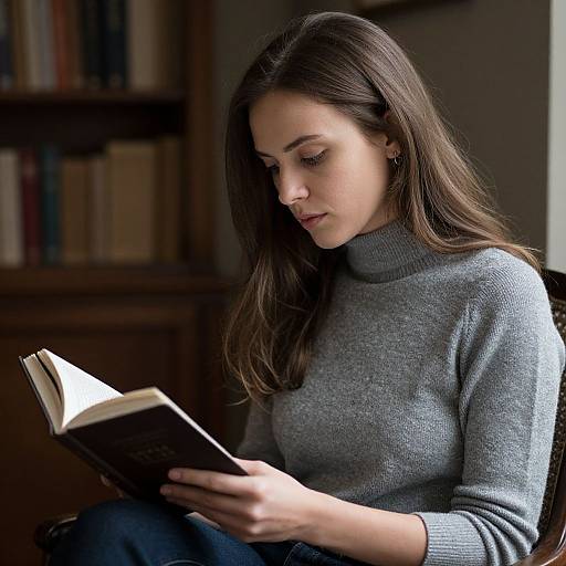 Woman Reading in Latour Style