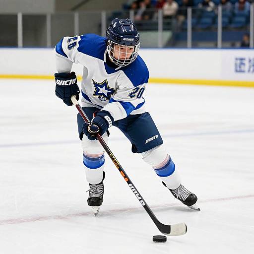 Dynamic Anime Ice Hockey Shot