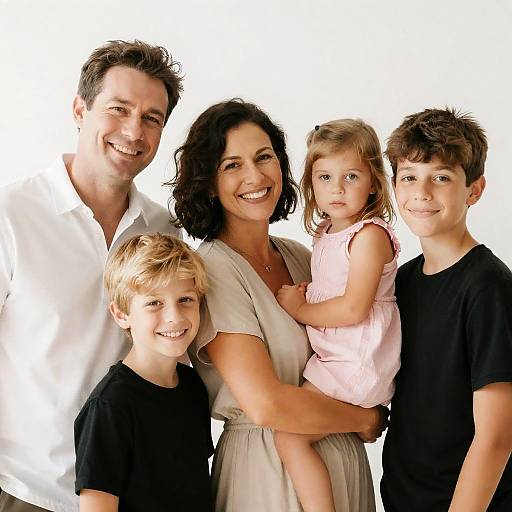 Cherished Family Portrait with Smiles