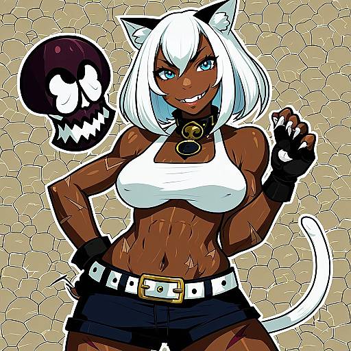 Illustration of Ms. fortune (skullgirls), skullgirls in the style of Beeeeen