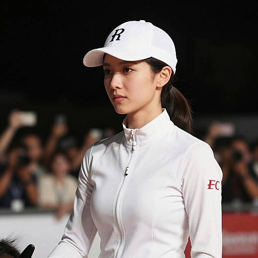 Elegant Equestrian Portrait at Night